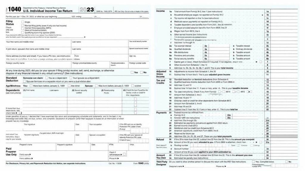 Formulario del IRS de Estados Unidos