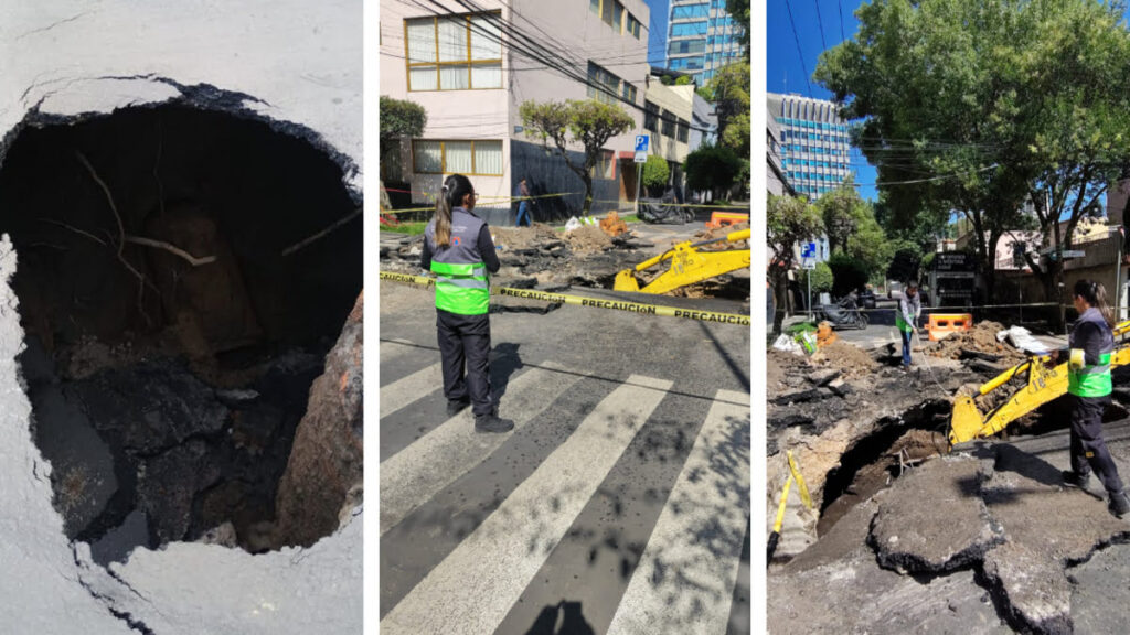 Obras para reparar un socavón en Guadalupe Inn provocaron una fuga de gas natural