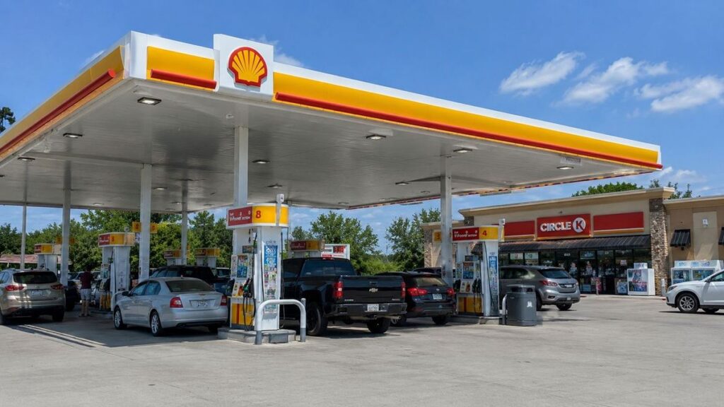 Gasolinera en Estados Unidos. Foto creada con Chatgpt.