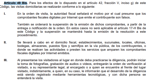 Foto: Código Fiscal de la Federación