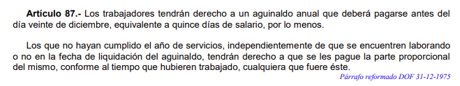 Artículo 87 de la LFT. Imagen: Captura