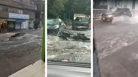 Lluvias provocan inundaciones en Tlalpan; hay alerta en varias alcaldías