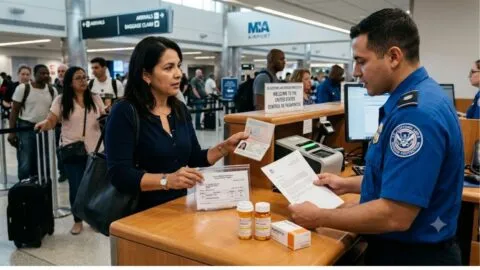 Los documentos que debes llevar si viajas a Estados Unidos con medicamentos recetados