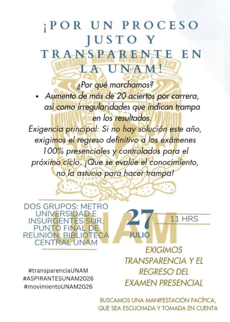 Convocatoria a la marcha.
