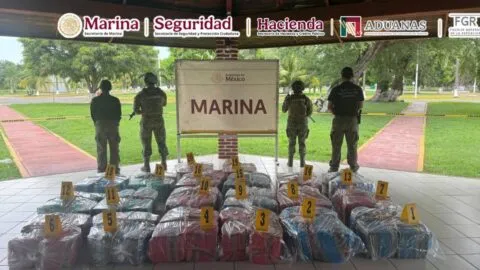 Aseguran más de una tonelada de cocaína en puerto de Lázaro Cárdenas, Michoacán