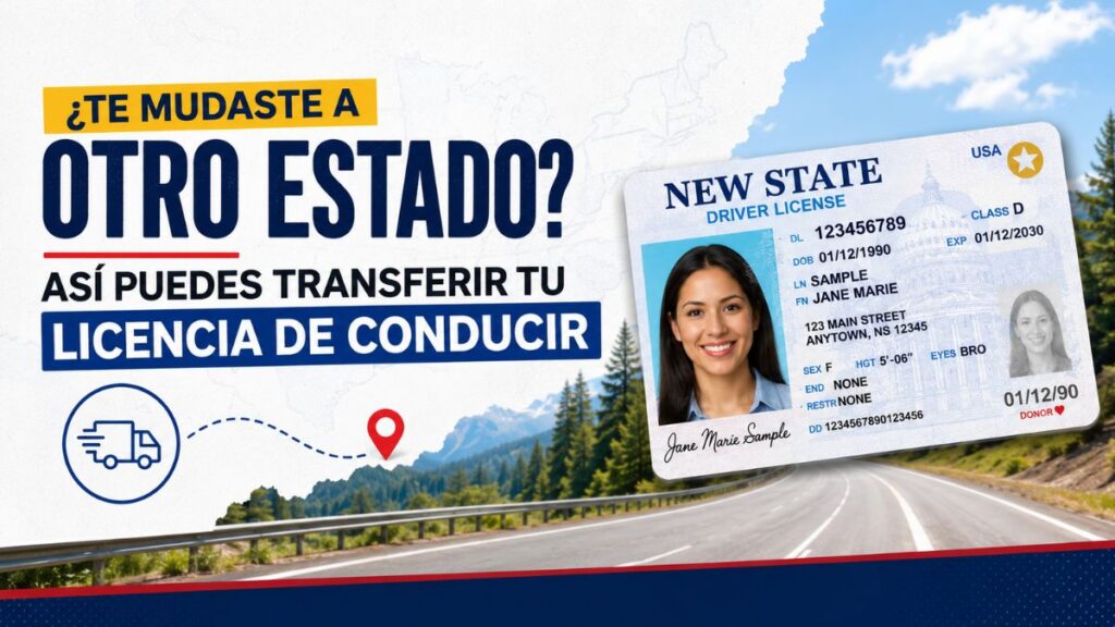 Cambiar de estado también implica actualizar tu licencia de conducir. Aunque el proceso suele ser más sencillo para quienes ya tienen una licencia válida en Estados Unidos