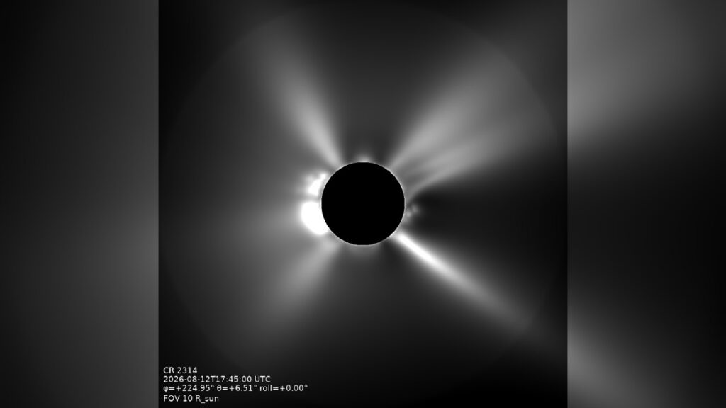 ¿Cómo se verá la fase total del eclipse total de Sol?
