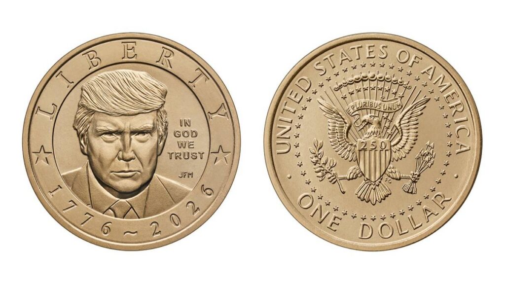 Estados Unidos acuñará una moneda de oro con la imagen de Donald Trump para conmemorar los 250 años de su independencia.