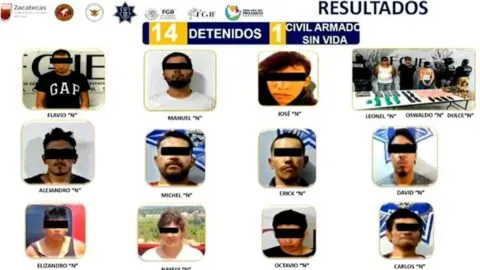 Detienen a 14 personas tras "Operación Rastrillo" por multihomicidio de 10 personas en Zacatecas
