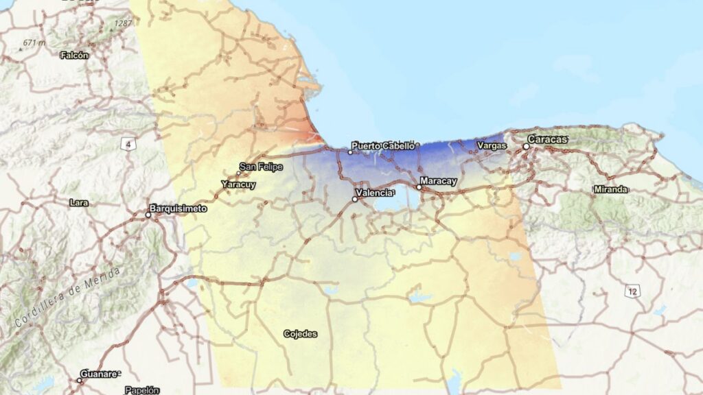 Mapa de la NASA muestra cómo se movió el suelo tras los terremotos en Venezuela