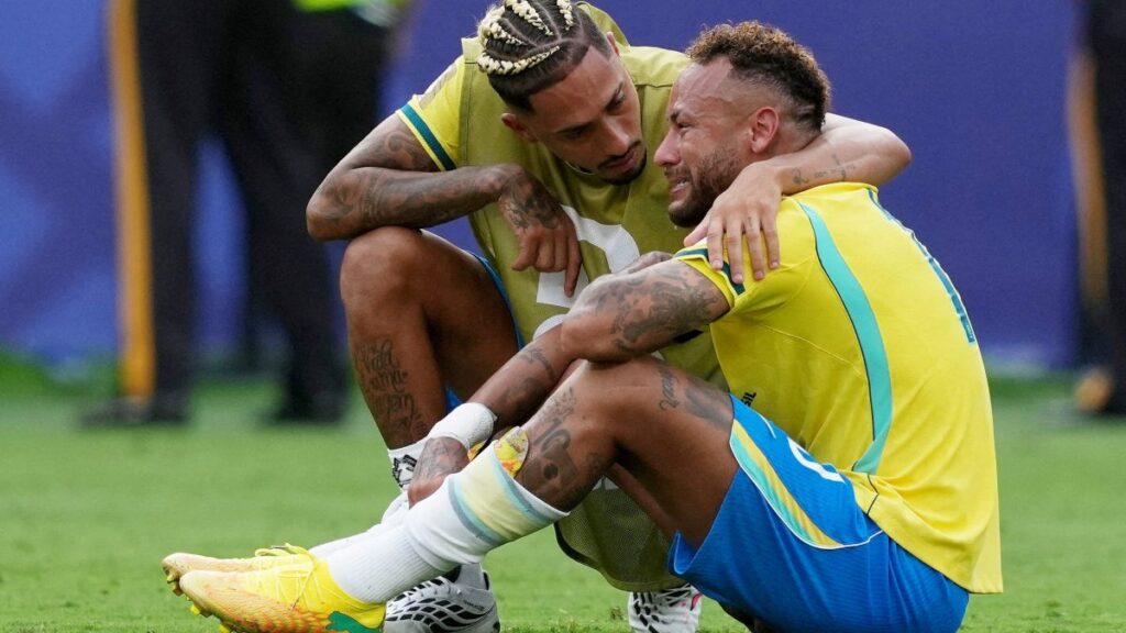 Neymar rompió en llanto tras perder ante Noruega.