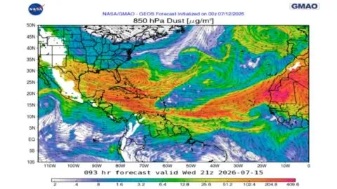 Polvo del Sahara cubrirá parte de México; estos estados sentirán sus efectos