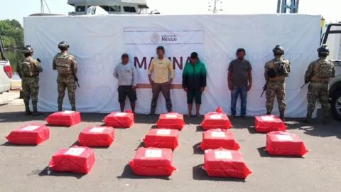 Marina asegura 1.2 toneladas de cocaína en Chiapas, valuadas en 229 mdp