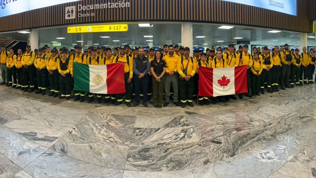 México se une contra los incendios en Canadá con 104 brigadistas. Foto: Conafor