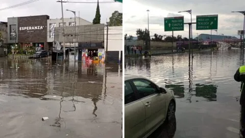 Fuertes lluvias golpean la CDMX: Iztapalapa se inunda; agua invade vías de la Línea A y suspenden servicio