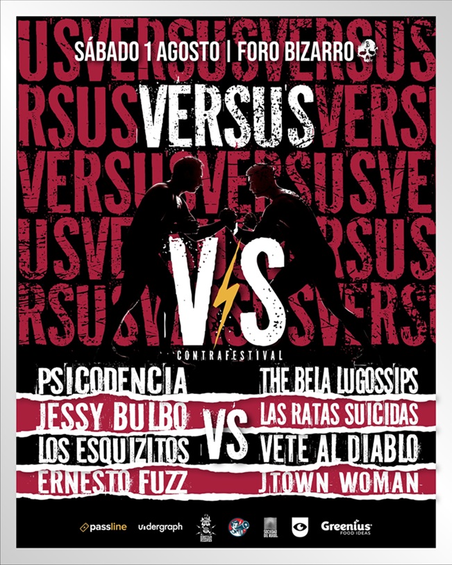 Cartel del festival Versus en el que participará la histórica banda Los Esquizitos