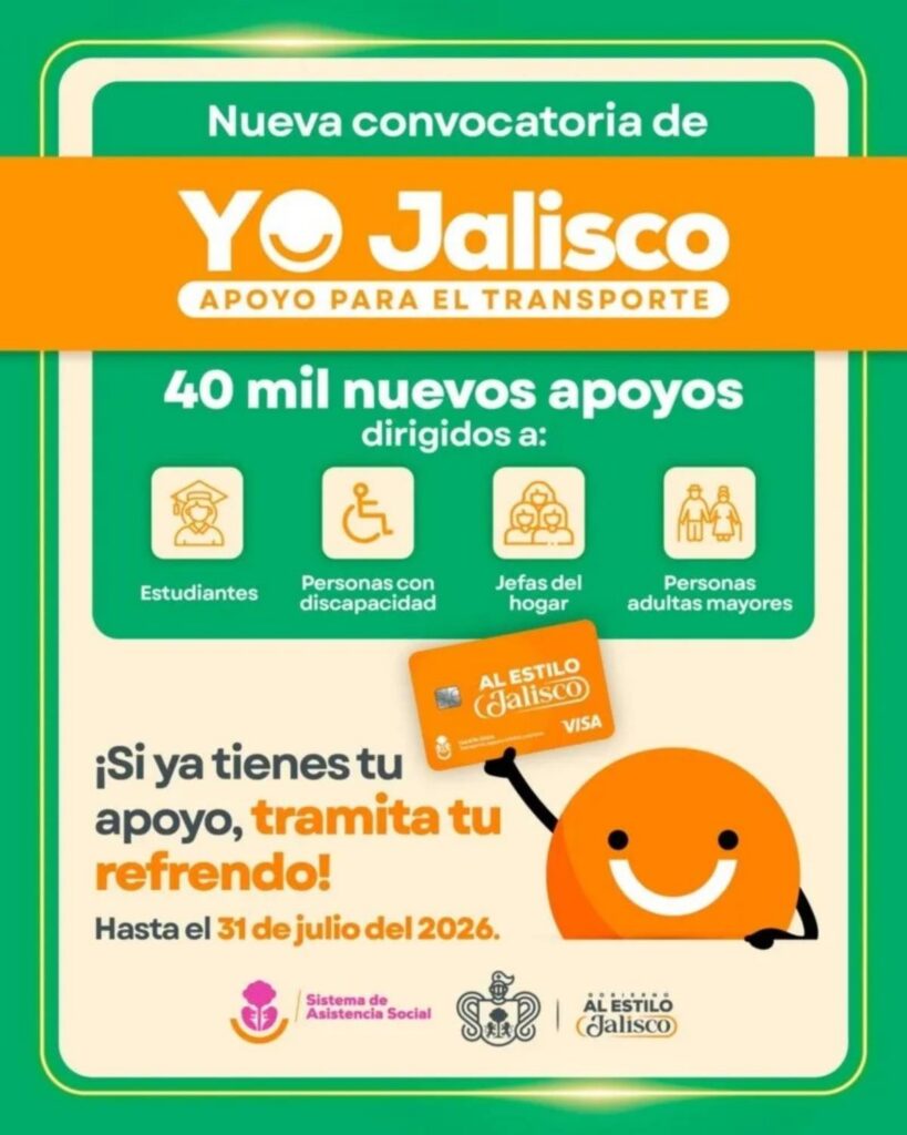 Yo Jalisco Apoyo para el Transporte. 