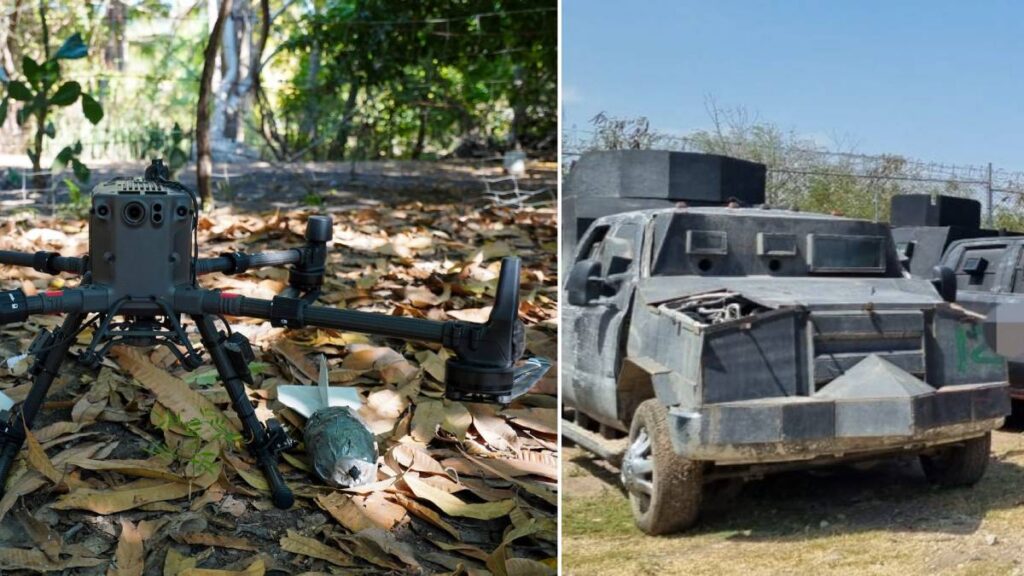 La evolución del arsenal de los cárteles pasó de los “narco tanques” a drones y artefactos explosivos utilizados en zonas de conflicto.