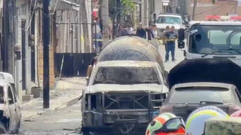 Así luce la zona del incendio tras fuga de gas de la pipa en Cuernavaca; hay 21 heridos