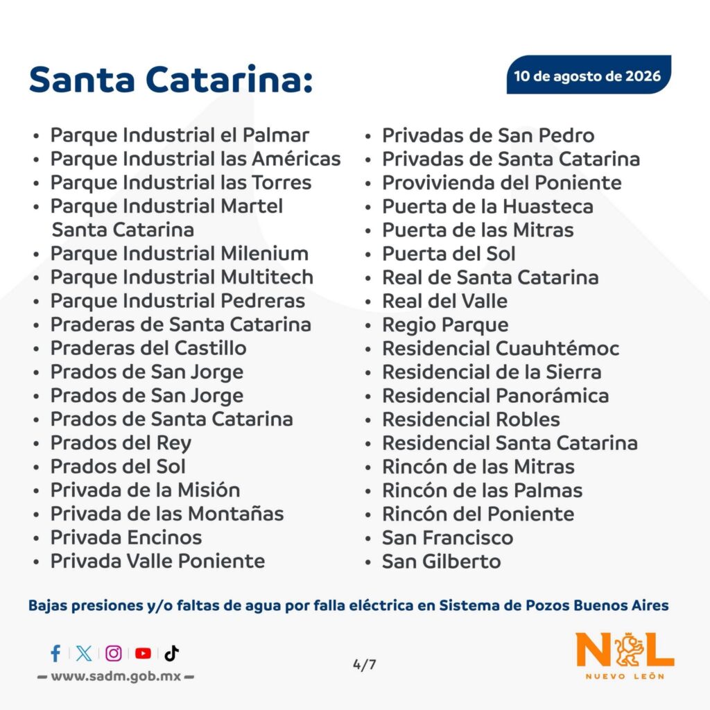 Agua Santa Catarina García