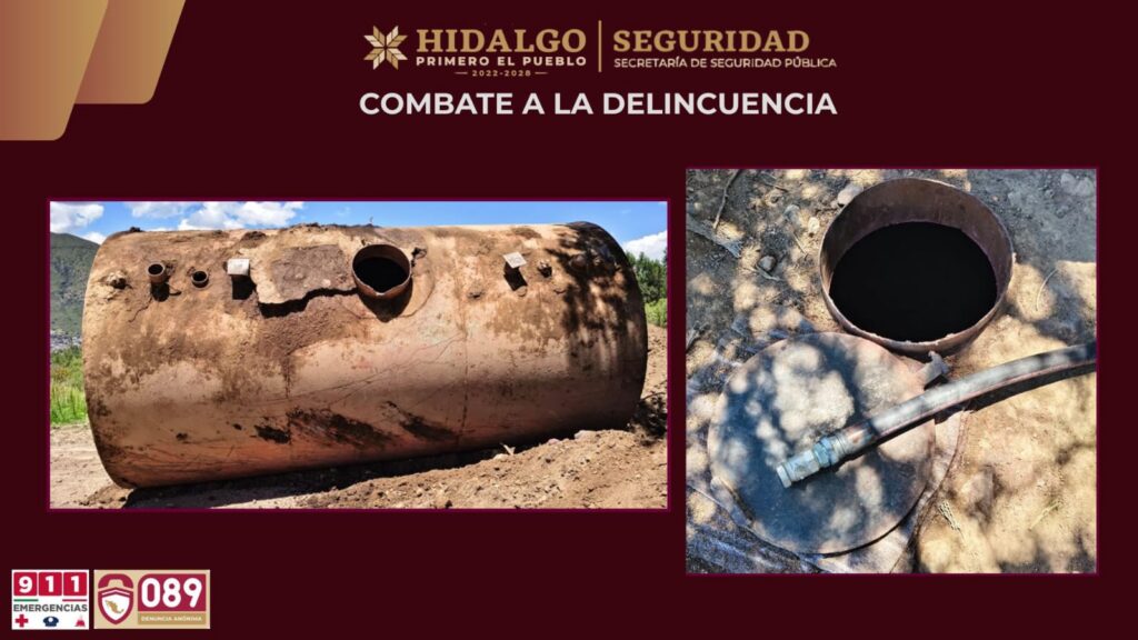 Hallan cisterna enterrada en Hidalgo