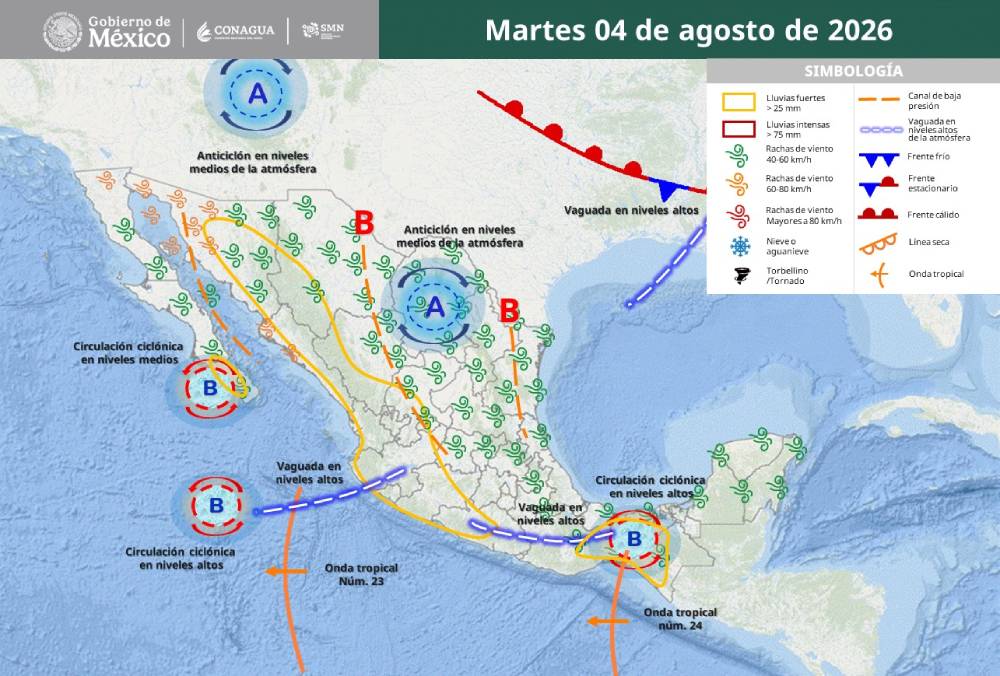 Anticiclón mantendrá calor extremo hasta por cuatro días; temperaturas de más de 45 grados azotarán estos estados