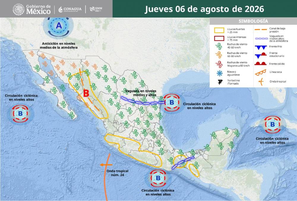 Anticiclón mantendrá calor extremo hasta por cuatro días; temperaturas de más de 45 grados azotarán estos estados