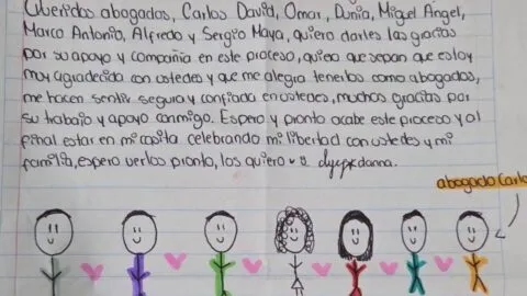Caso Dafne: Danna Yanina escribe carta desde el CEDES y mantiene la esperanza de recuperar su libertad