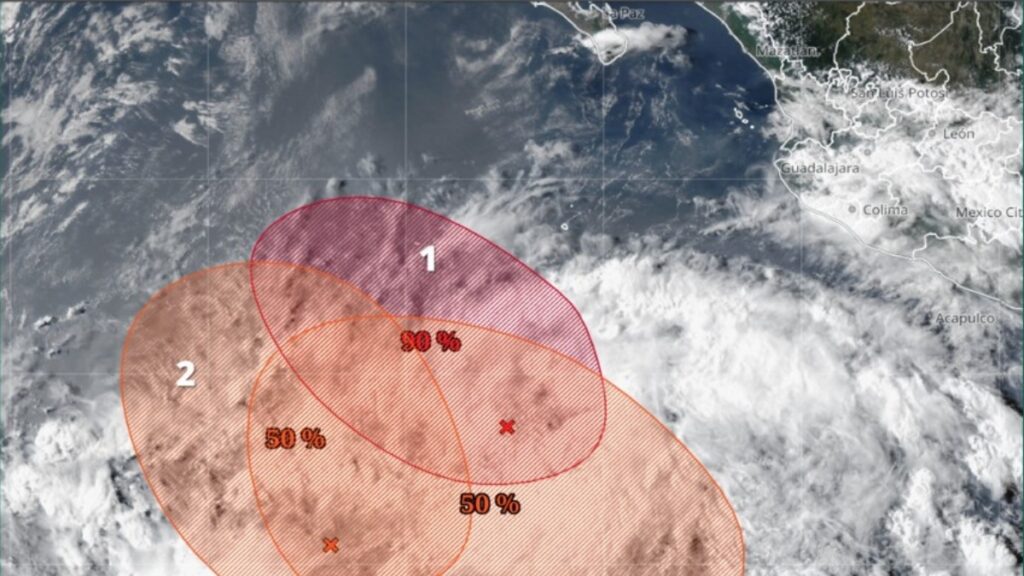 En el Pacífico hay 3 zonas de baja presión que podrían volverse ciclones: Meteorológico