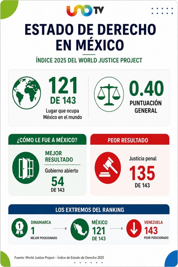 Estado de derecho en México: ranking