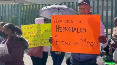 Pacientes renales exigen solución a fallas en máquinas de hemodiálisis del Hospital Adolfo López Mateos