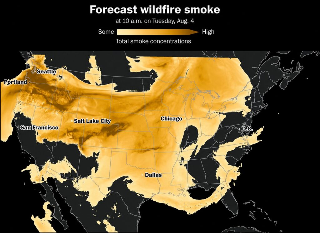 Humo De Incendios Estados Unidos