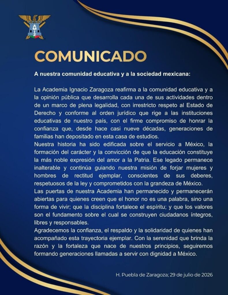 Foto: Academia Militarizada Ignacio Zaragoza