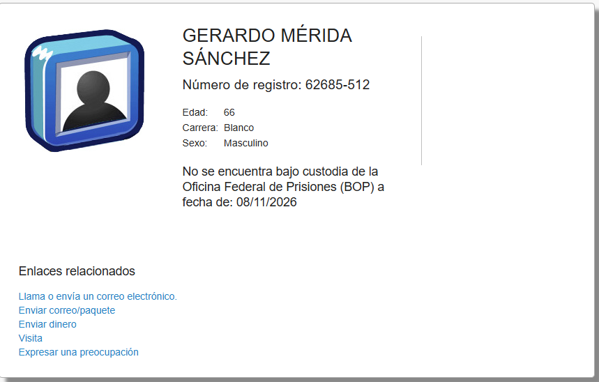 Foto: Federal Bureau of Prisons