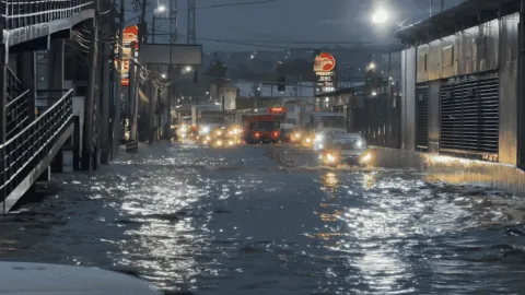 Lluvias provocan inundaciones en Ecatepec, Cuautitlán y Tultitlán