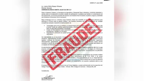 Agricultura alerta por fraude con falsos oficios de patrocinio