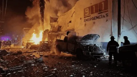 Ataque con explosivo en Ojocaliente deja 7 heridos; suspenden clases y Gabinete de Seguridad investiga