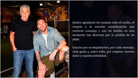 Lionel Messi se despide de su papá con emotiva carta y deja en duda su futuro en el futbol
