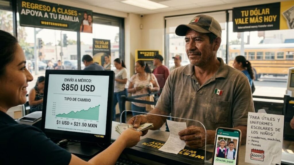 El regreso a clases puede impulsar los envíos de dinero hacia México durante agosto. Una encuesta muestra que muchos migrantes planean aumentar sus transferencias para cubrir gastos escolares