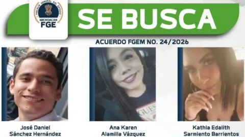 Ofrecen recompensa de 100 mil pesos para encontrar a dos mujeres y un hombre desaparecidos desde 2021 en Michoacán