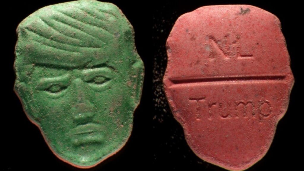 Alerta en Europa por pastillas de éxtasis con forma de Donald Trump