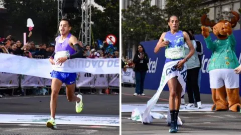 Christian Pacheco y Alemtsehay Asefa ganan el Maratón de la CDMX Telcel 2026