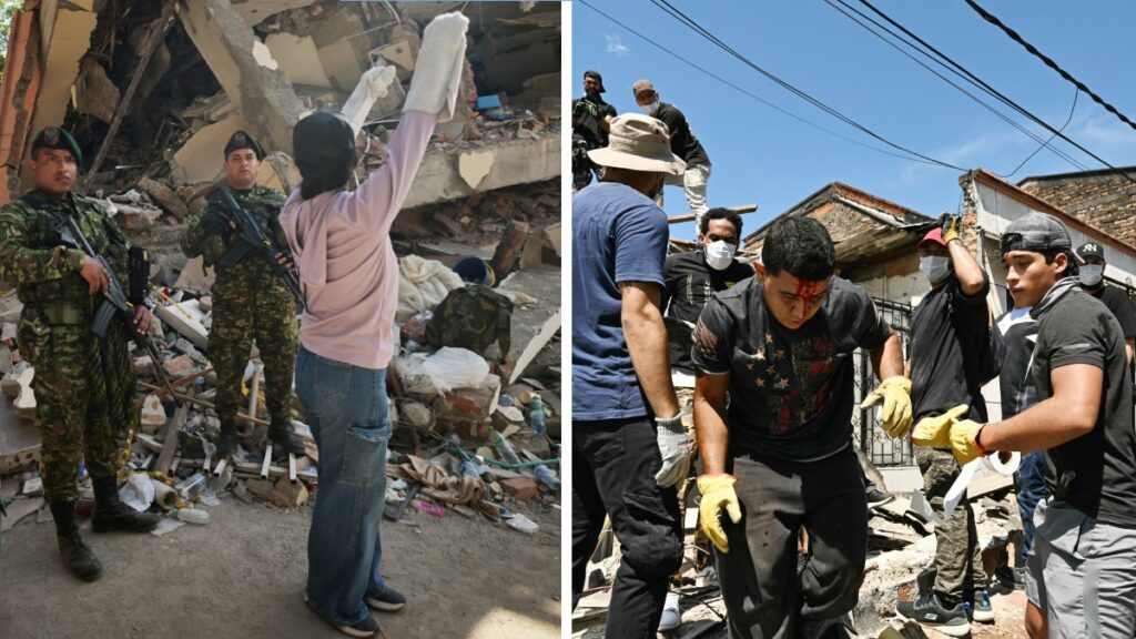 Pereira queda en ruinas tras terremoto en Colombia. Foto: AFP
