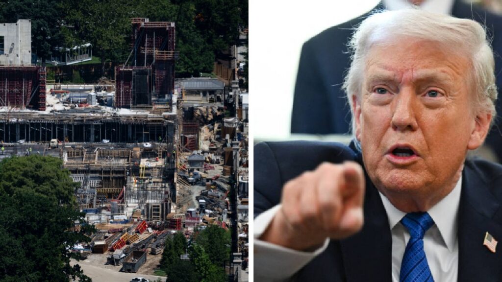 Bloquean obras del salón de baile de Trump en la Casa Blanca. Foto: AFP