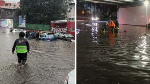 Lluvias de este viernes colapsan zona sur de la Ciudad de México: VIDEOS