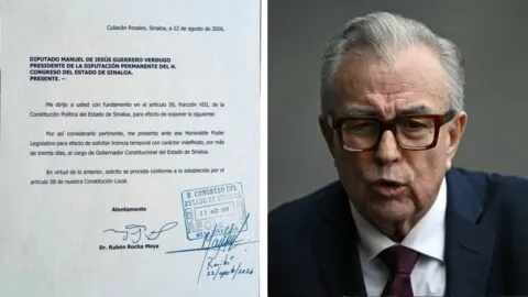 Rubén Rocha Moya solicita licencia indefinida como gobernador de Sinaloa