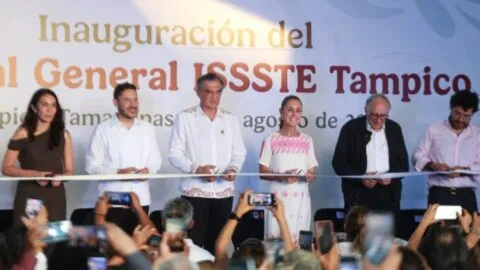 Sheinbaum inaugura hospital del ISSSTE en Tampico y destaca fortalecimiento de la salud pública