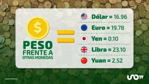 Tipo de cambio hoy 27 de agosto: dólar cotiza en 16.96 pesos
