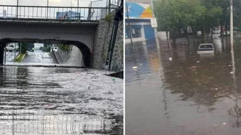 Tormenta con granizo provoca inundaciones en Guadalajara y su Zona Metropolitana