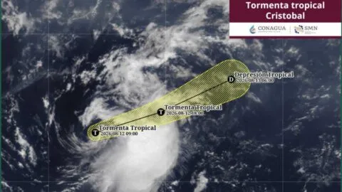 Cristóbal ya es tormenta tropical en el Atlántico; así se desplazará en las próximas horas